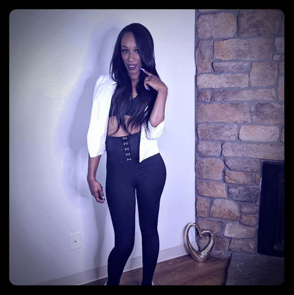 High waisted corset pants